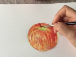 りんごの描き方　水彩やApple pencilで絵画を。