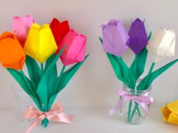 折り紙チューリップ　Origami Tulip
