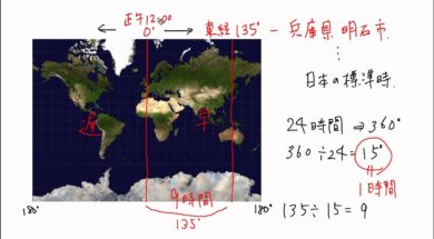 【中学校地理コース　01-3】時差と日付変更線