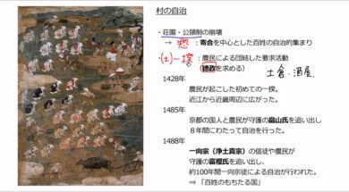 【中学校歴史コース　07-5】町や村の発達