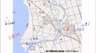 【中学校地理コース　11-4】地形図で見る三角州、三角点と水準点