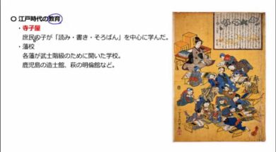 【中学校歴史コース　11-7】江戸時代の教育