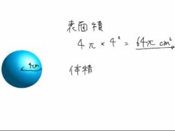 【中1数学　13-7】球の表面積と体積