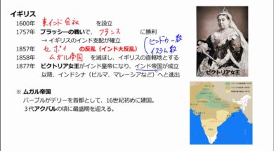 【中学校歴史コース　14-1】アジアの植民地支配