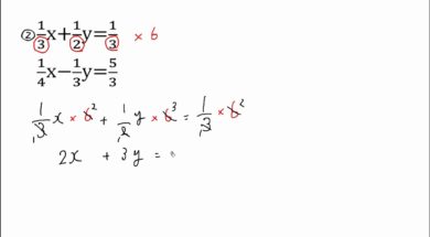 【中2数学　02-9】分数の連立方程式