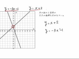 【中2数学　05-2】 一次関数と連立方程式②