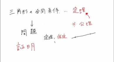 【中2数学　07-6】定理と仮定、結論