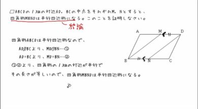 【中2数学　09-7】平行四辺形になることの証明①