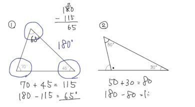 【小学校５年算数　3-5】三角形の内角を求める