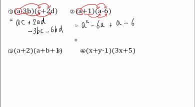 【中3数学　01-4】 (a+b)(c+d)の展開 問題
