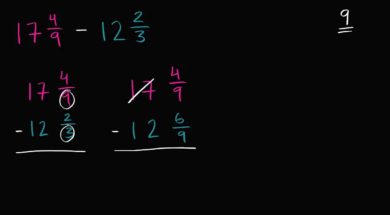 再編成をして帯分数をひく (分母の異なる場合)