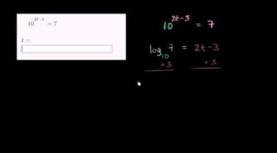 累乗の形の等式を、対数で解く