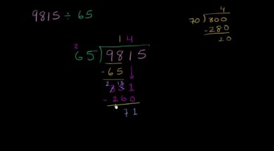 2 桁の数で割る: 9815÷65