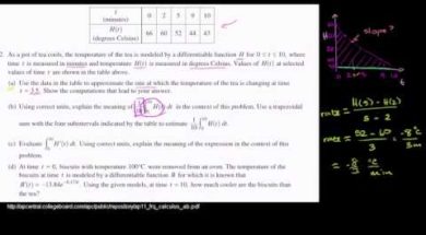 2011年微積分AB 記述式2(a)(b)