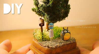 DIY☺︎【100円ショップ】ミニチュアとなりのトトロ　つくりかた