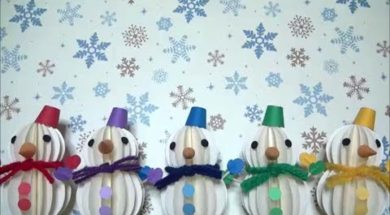 クリスマス飾り　雪だるまの作り方
