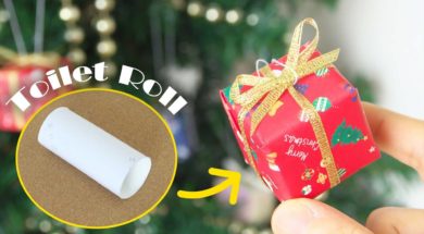 【クリスマス】トイレットペーパーの芯を再利用！簡単クリスマスオーナメントを作る。