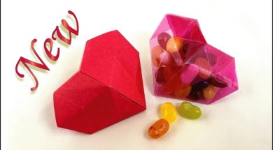 折り紙ハート箱 🧡Origami 3D Heart Box