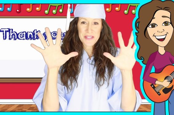 Graduation Song Thank you for kids, children & babies with lyrics and tutorial